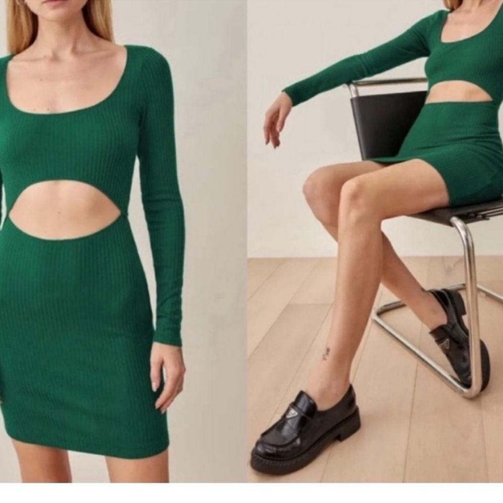 Reformation Cut Out Denmark Mini Dress